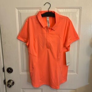 Lululemon Quick-Drying Short Sleeve Polo, Sunset, Size 12